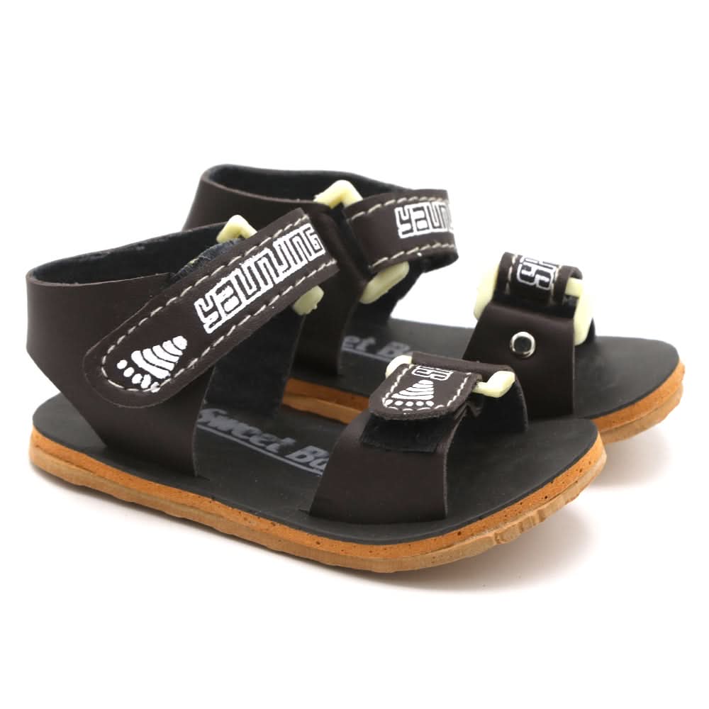 Newborn Baba sandal - Dark Brown, Kids, Newborn Caps, Shoes & Socks, Chase Value, Chase Value