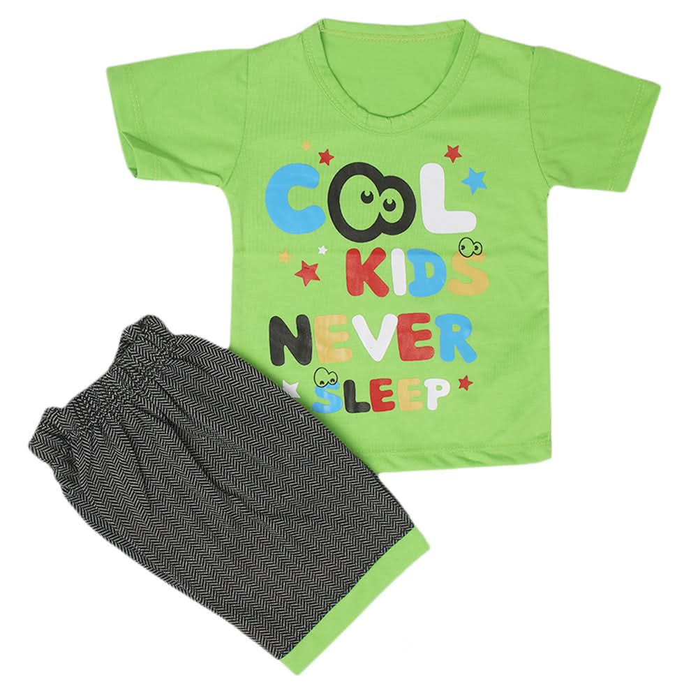 Boys Half Sleeves Short Suit - Green, Kids, Boys Sets And Suits, Chase Value, Chase Value