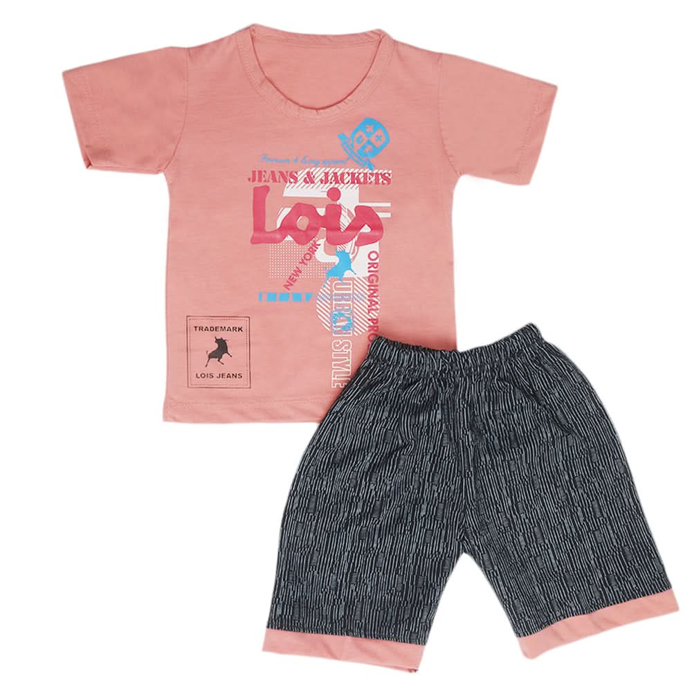 Boys Half Sleeves Short Suit - Pink, Kids, Boys Sets And Suits, Chase Value, Chase Value