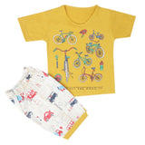 Boys Half Sleeves Short Suit - Mustard, Kids, Boys Sets And Suits, Chase Value, Chase Value