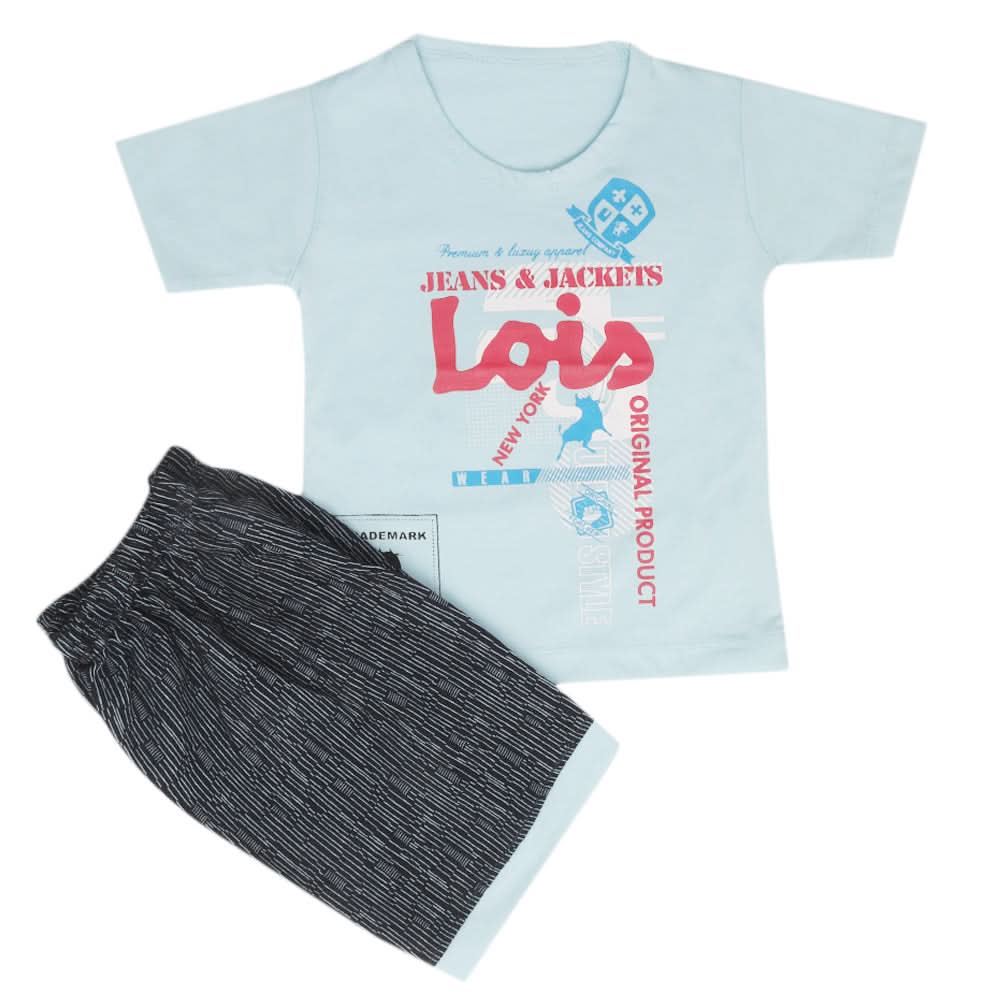 Boys Half Sleeves Short Suit - Blue, Kids, Boys Sets And Suits, Chase Value, Chase Value