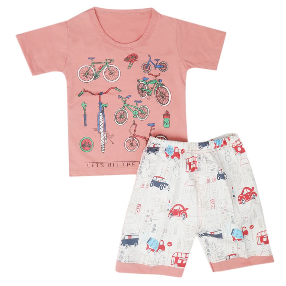 Boys Half Sleeves Short Suit - Pink, Kids, Boys Sets And Suits, Chase Value, Chase Value