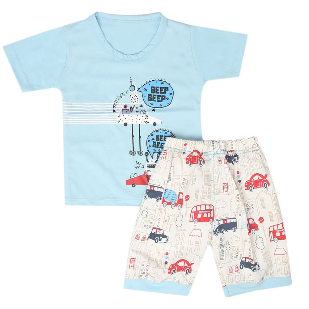 Boys Half Sleeves Short Suit - Blue, Kids, Boys Sets And Suits, Chase Value, Chase Value