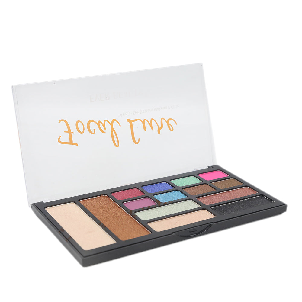 Ever Beauty 14 Color Eye & Cheek Makeup Palette - Multi, Beauty & Personal Care, Eyeshadow, Chase Value, Chase Value