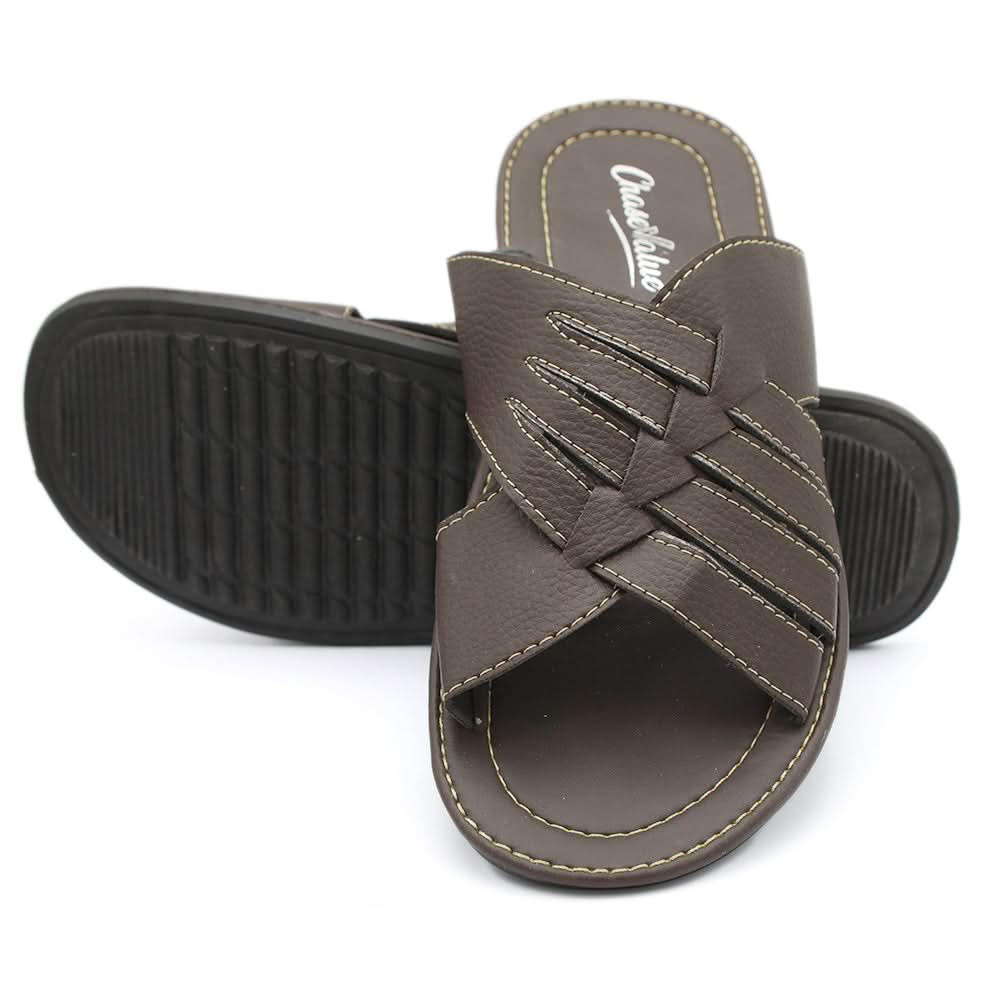 Men's Slipper - Brown, Men, Slippers, Chase Value, Chase Value