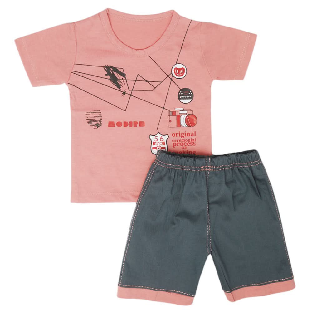 Boys Half Sleeves Short Suit - Pink, Kids, Boys Sets And Suits, Chase Value, Chase Value