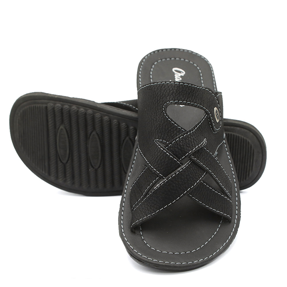 Men's Slipper - Black, Men, Slippers, Chase Value, Chase Value