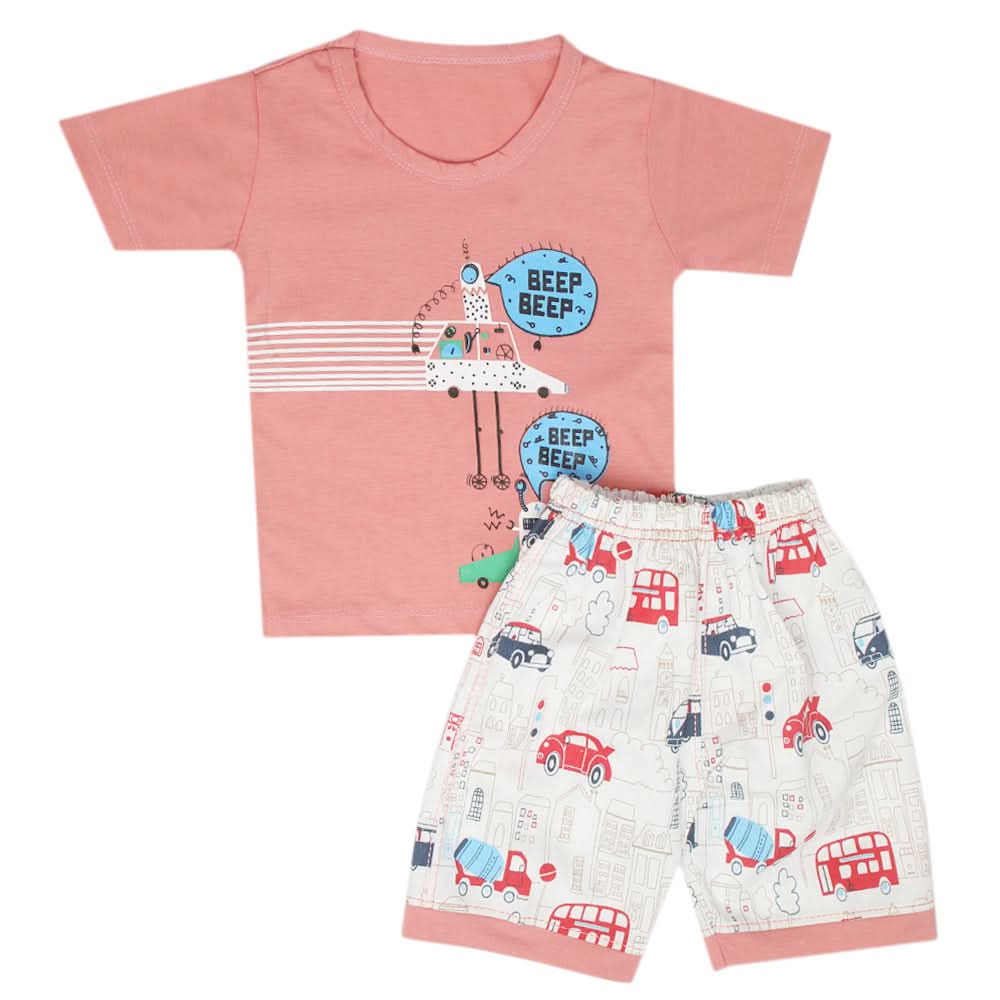 Boys Half Sleeves Short Suit - Pink, Kids, Boys Sets And Suits, Chase Value, Chase Value