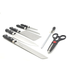 Knife Set With Wooden Block - Pack Of 8, Home & Lifestyle, Kitchen Tools And Accessories, Chase Value, Chase Value