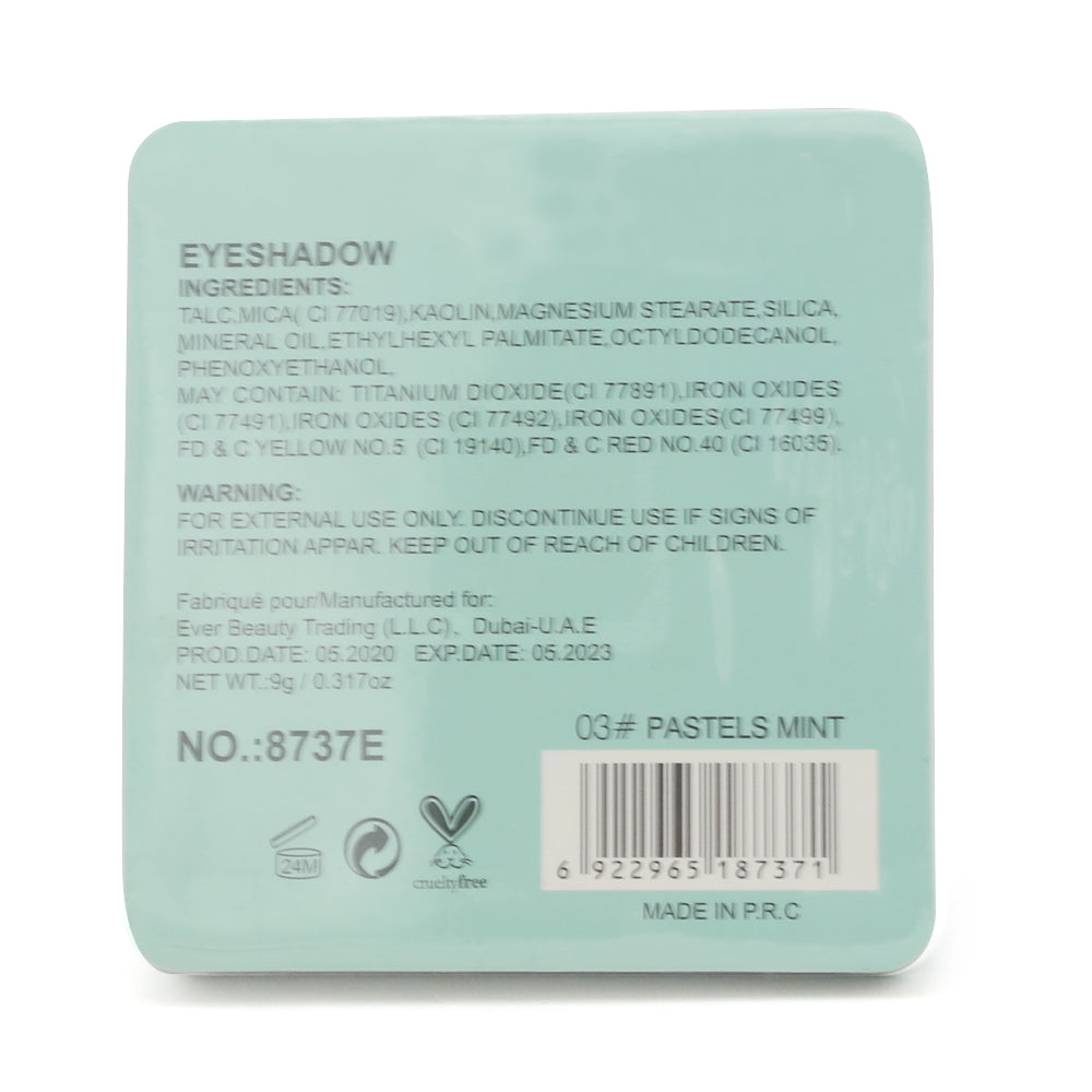 Ever Beauty Pastels Eyeshadow 8737 - Cyan, Beauty & Personal Care, Eyeshadow, Chase Value, Chase Value
