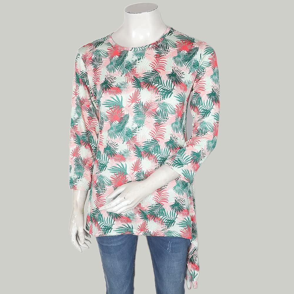 Women's Knitted Top With Cut Daman - Multi, Women, T-Shirts And Tops, Chase Value, Chase Value