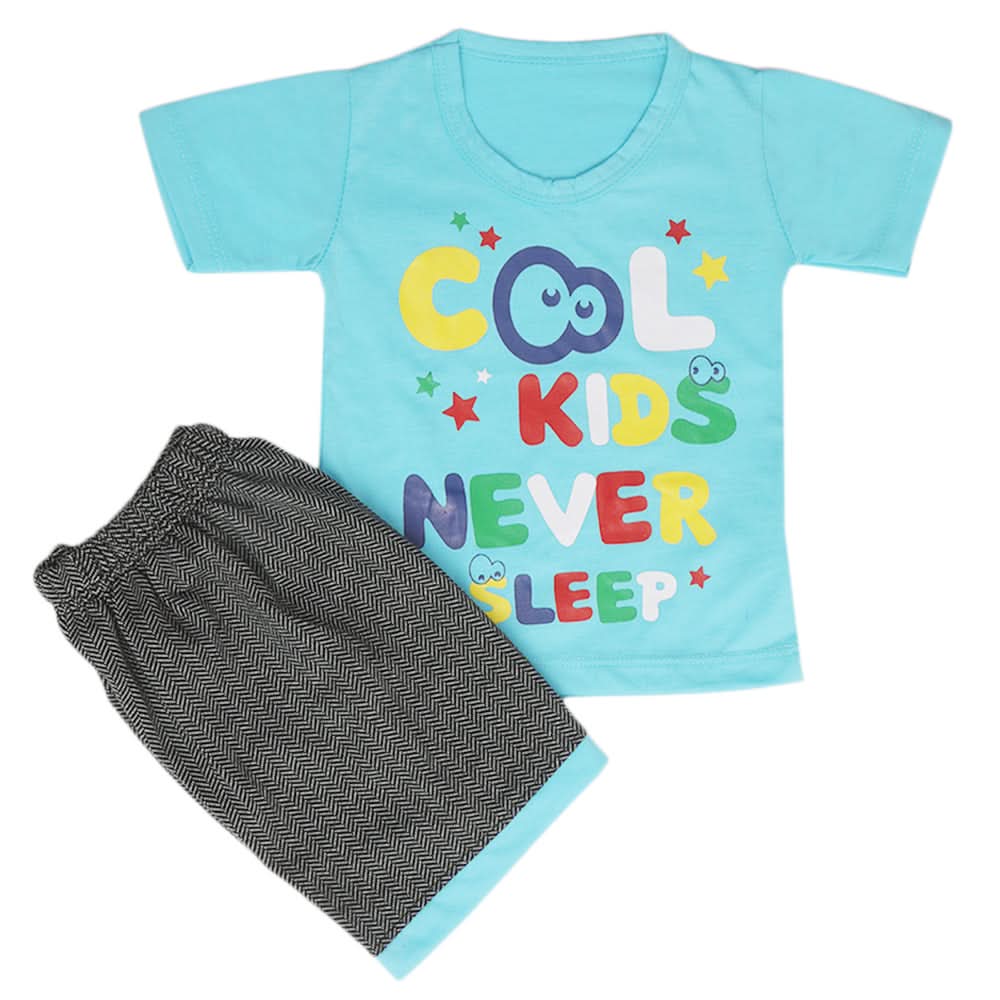 Boys Half Sleeves Short Suit - Blue, Kids, Boys Sets And Suits, Chase Value, Chase Value