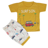 Boys Half Sleeves Short Suit - Mustard, Kids, Boys Sets And Suits, Chase Value, Chase Value