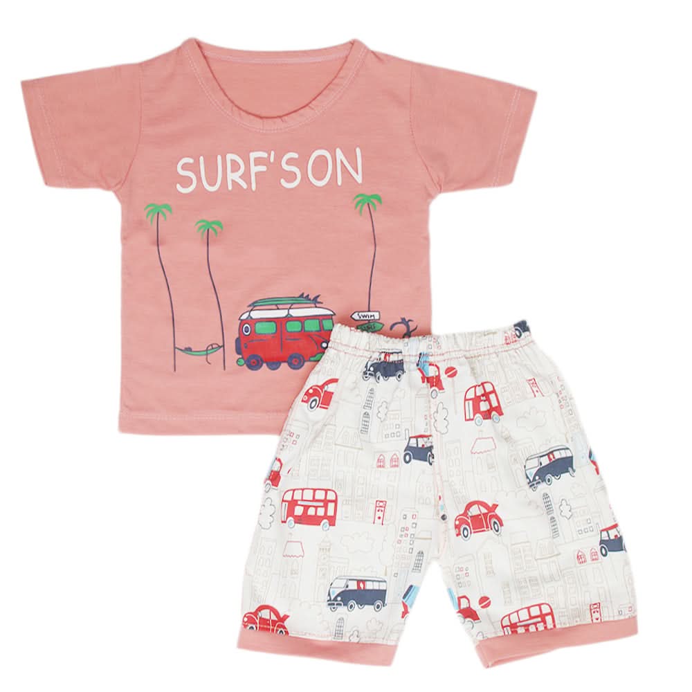Boys Half Sleeves Short Suit - Pink, Kids, Boys Sets And Suits, Chase Value, Chase Value