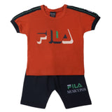 Boys Half Sleeves Short Suit - Rust, Kids, Boys Sets And Suits, Chase Value, Chase Value