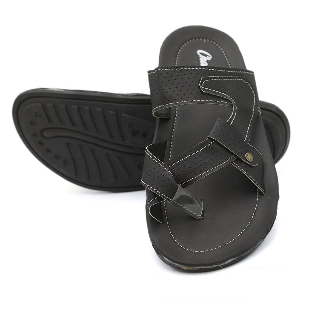 Men's Slipper - Black, Men, Slippers, Chase Value, Chase Value