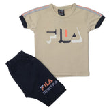 Boys Half Sleeves Short Suit - Beige, Kids, Boys Sets And Suits, Chase Value, Chase Value