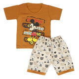 Boys Half Sleeves Short Suit - Brown, Kids, Boys Sets And Suits, Chase Value, Chase Value