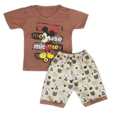 Boys Half Sleeves Short Suit - Dark Brown, Kids, Boys Sets And Suits, Chase Value, Chase Value