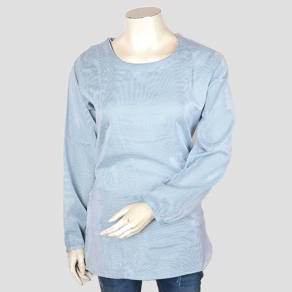 Women's Printed Top With Belt - Blue, Women, T-Shirts And Tops, Chase Value, Chase Value