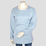 Women's Printed Top With Belt - Blue, Women, T-Shirts And Tops, Chase Value, Chase Value
