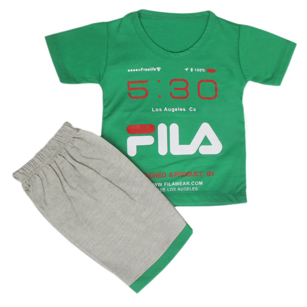 Boys Half Sleeves Short Suit - Green, Kids, Boys Sets And Suits, Chase Value, Chase Value