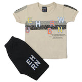 Boys Half Sleeves Short Suit - Beige, Kids, Boys Sets And Suits, Chase Value, Chase Value