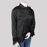 Women's Silk Top With Lace Sleeve - Black, Women, T-Shirts And Tops, Chase Value, Chase Value
