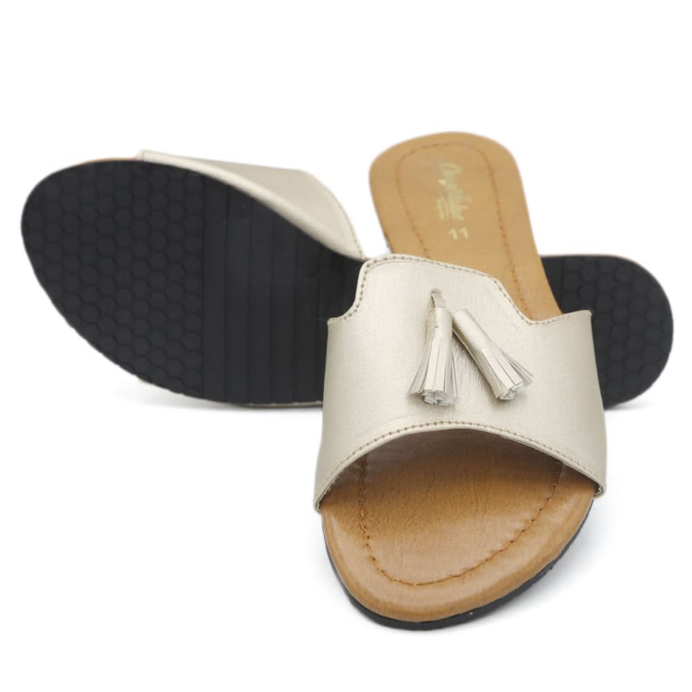 Women's Slipper (W-505) - Golden, Women, Slippers, Chase Value, Chase Value