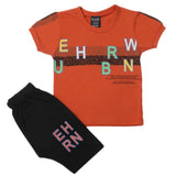 Boys Half Sleeves Short Suit - Rust, Kids, Boys Sets And Suits, Chase Value, Chase Value