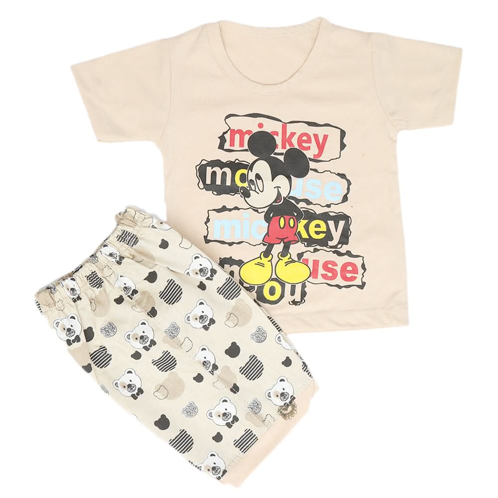 Boys Half Sleeves Short Suit - Fawn, Kids, Boys Sets And Suits, Chase Value, Chase Value