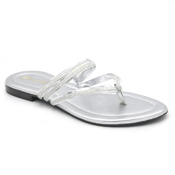 Women's Slippers R-209 - Silver, Women, Slippers, Chase Value, Chase Value