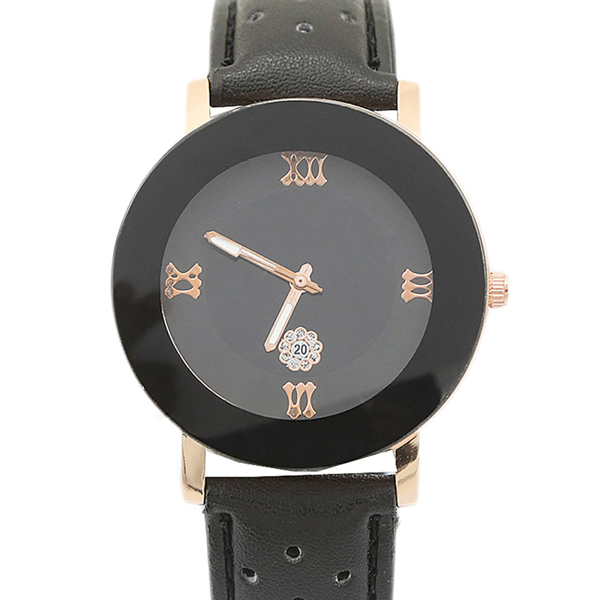 Men's Leather Belt Watch - Black, Men, Watches, Chase Value, Chase Value