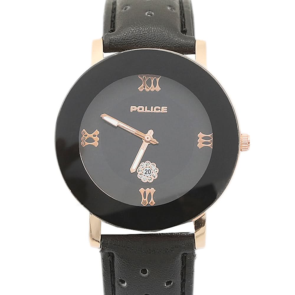 Men's Leather Belt Watch - Black, Men, Watches, Chase Value, Chase Value