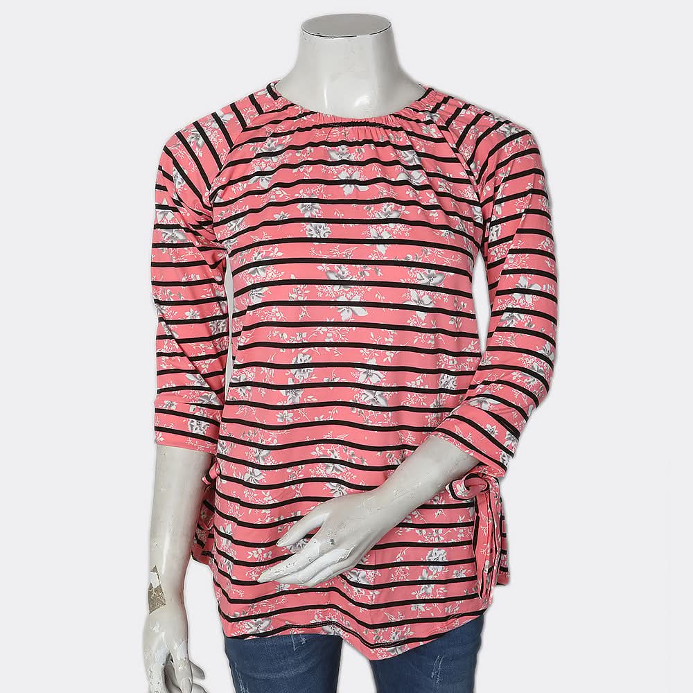 Women's Full Sleeves Knitted Top - Peach, Women, T-Shirts And Tops, Chase Value, Chase Value