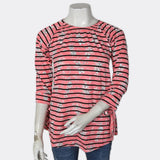 Women's Full Sleeves Knitted Top - Peach, Women, T-Shirts And Tops, Chase Value, Chase Value