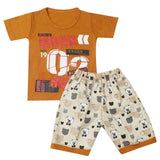 Boys Half Sleeves Short Suit - Brown, Kids, Boys Sets And Suits, Chase Value, Chase Value