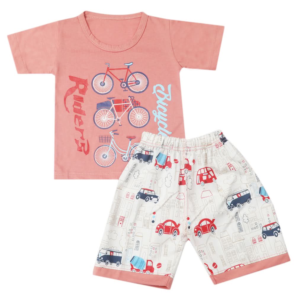 Boys Half Sleeves Short Suit - Pink, Kids, Boys Sets And Suits, Chase Value, Chase Value