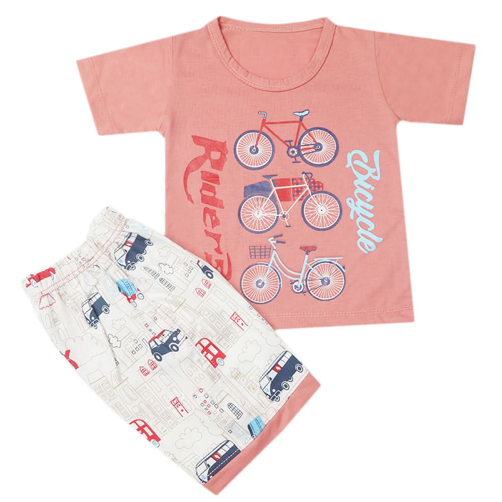 Boys Half Sleeves Short Suit - Pink, Kids, Boys Sets And Suits, Chase Value, Chase Value