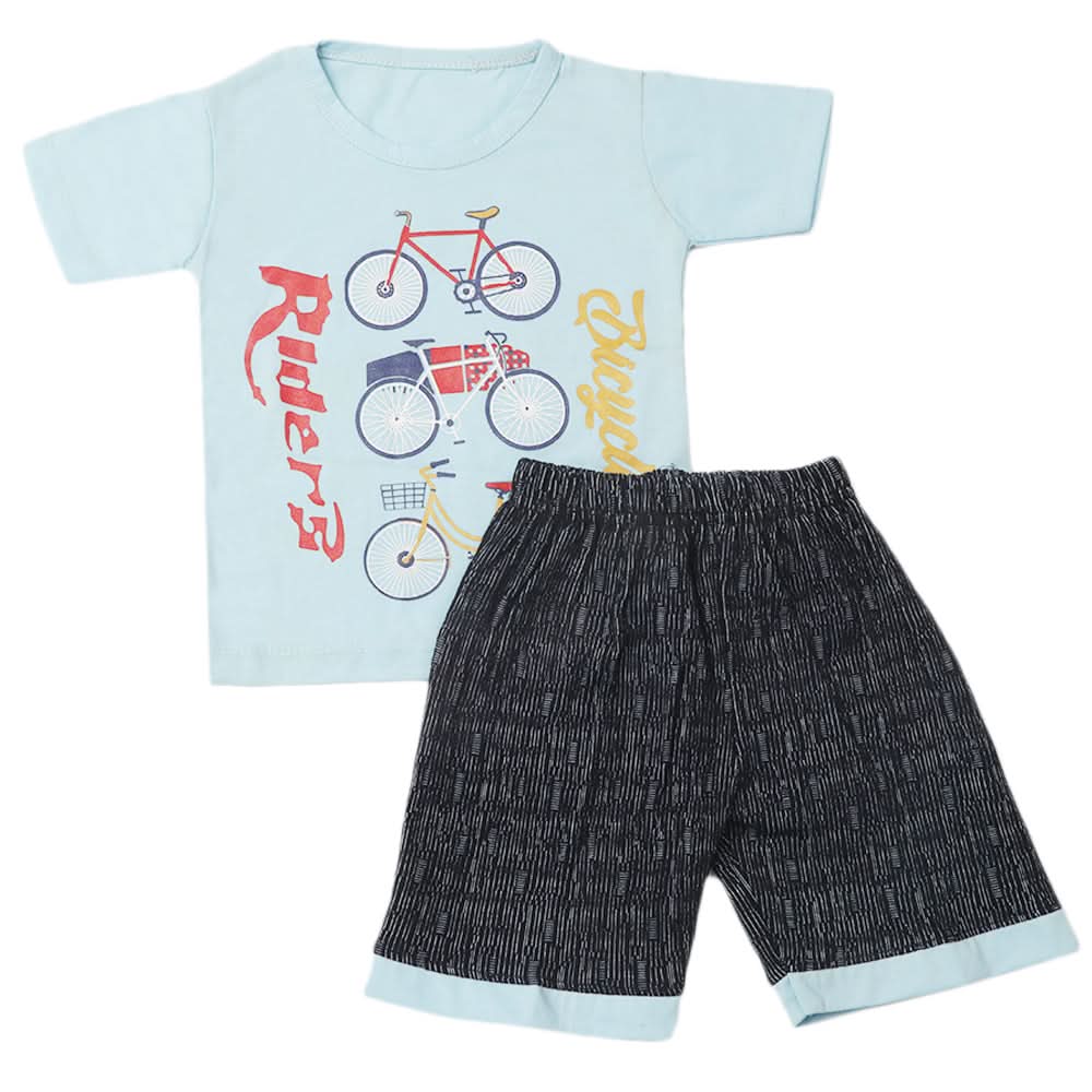 Boys Half Sleeves Short Suit - Blue, Kids, Boys Sets And Suits, Chase Value, Chase Value