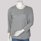 Women's Printed Full Sleeves T-Shirt - Grey, Women, T-Shirts And Tops, Chase Value, Chase Value