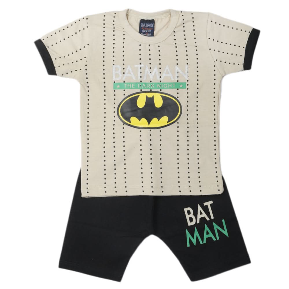 Boys Half Sleeves Short Suit - Beige, Boys Sets & Suits, Chase Value, Chase Value