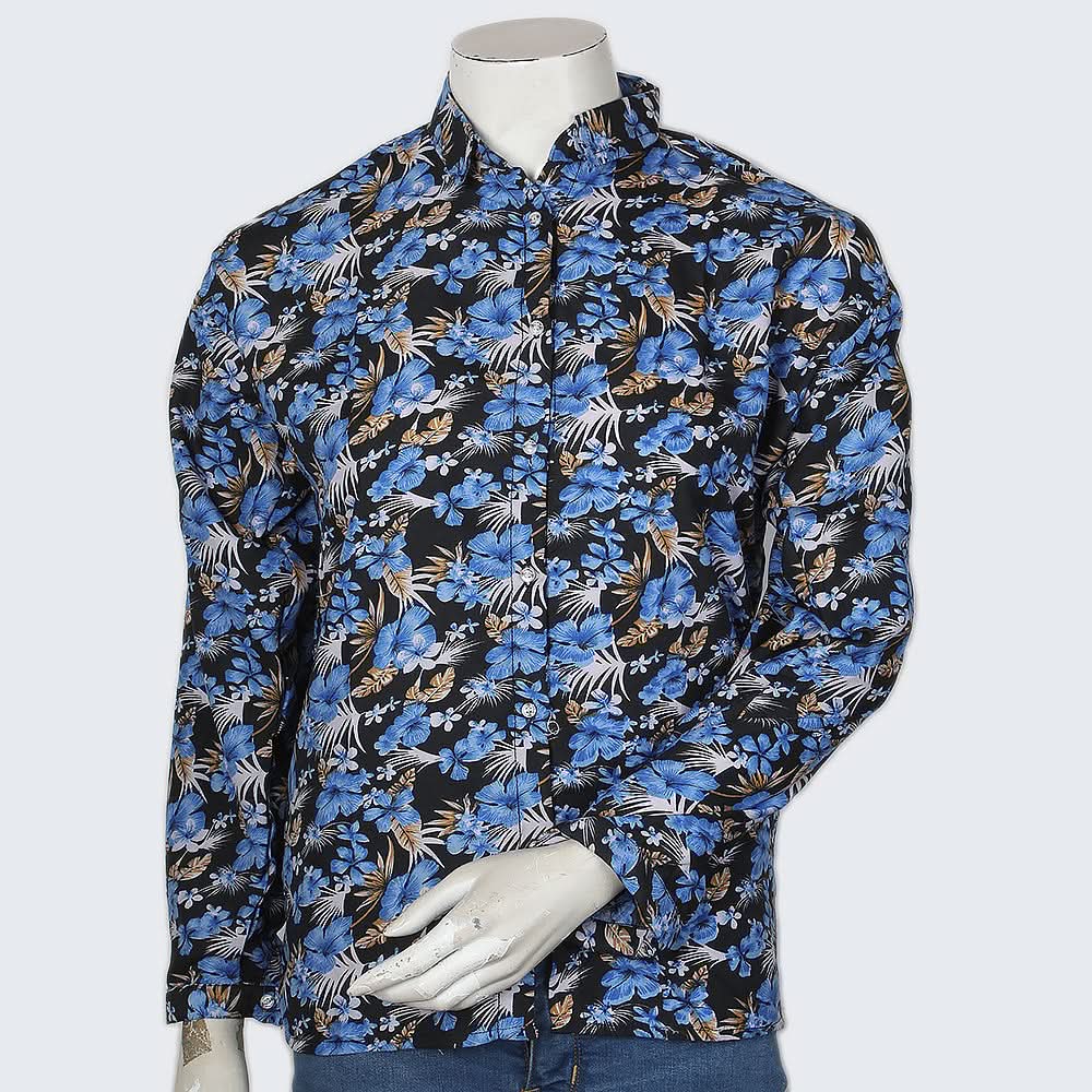 Women's Printed Casual Shirt - Blue, Women, T-Shirts And Tops, Chase Value, Chase Value
