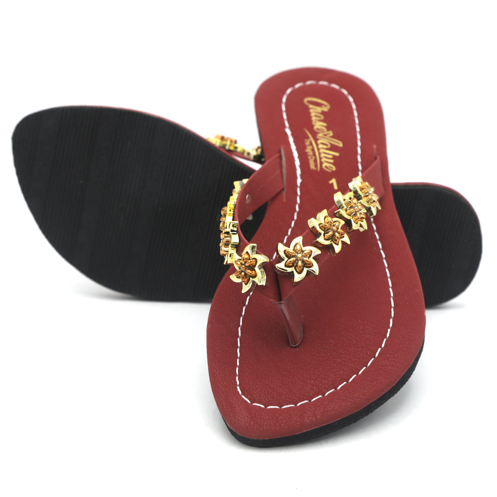 Girls Slippers - Maroon, Kids, Girls Slippers, Chase Value, Chase Value