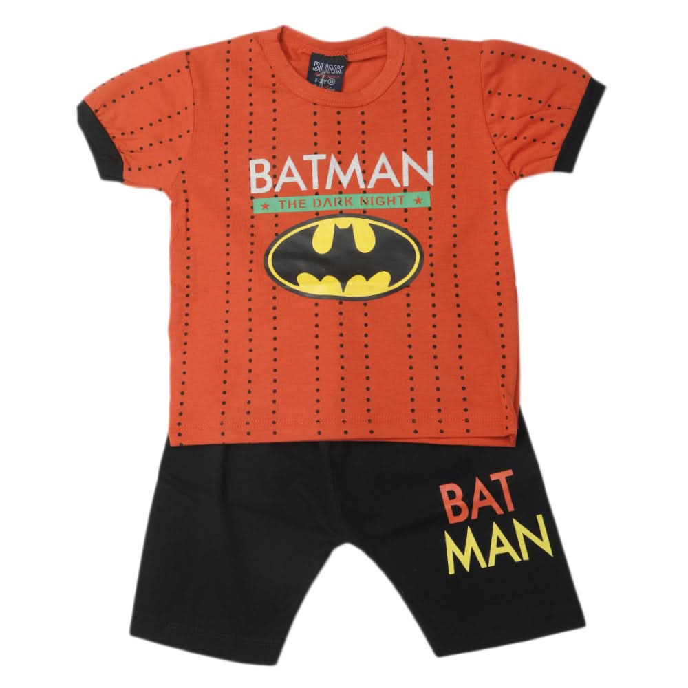 Boys Half Sleeves Short Suit - Rust, Kids, Boys Sets And Suits, Chase Value, Chase Value
