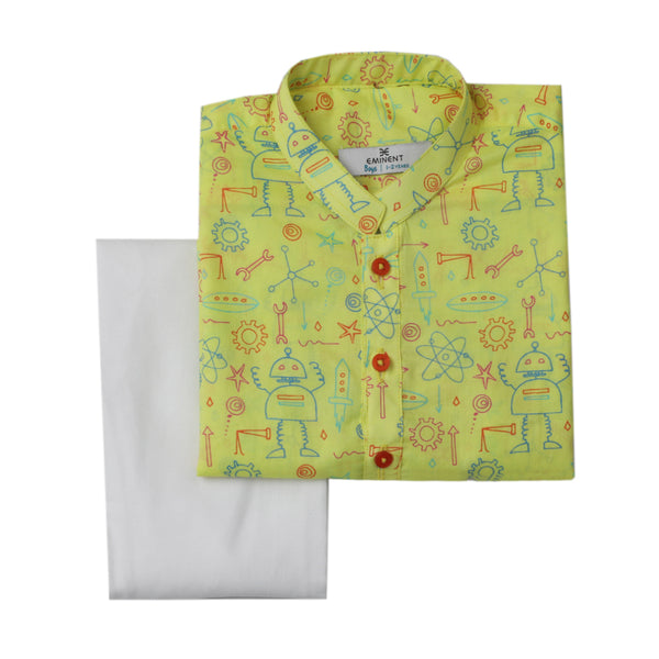 Boys Eminent Kurta Pajama Suit - Yellow, Kids, Boys Shalwar Kameez, Eminent, Chase Value