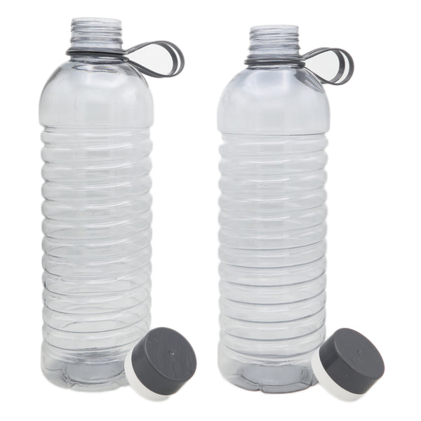 Pack of 2 Water Bottles - Grey, Home & Lifestyle, Glassware & Drinkware, Chase Value, Chase Value