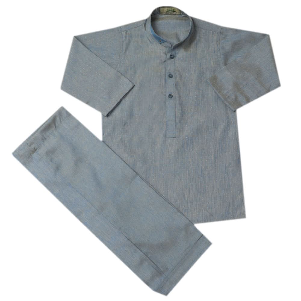 Boys Mashriq Kurta Shalwar - Steel Blue, Kids, Boys Shalwar Kameez, Chase Value, Chase Value