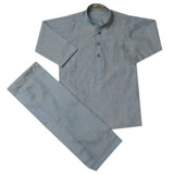 Boys Mashriq Kurta Shalwar - Steel Blue, Kids, Boys Shalwar Kameez, Chase Value, Chase Value