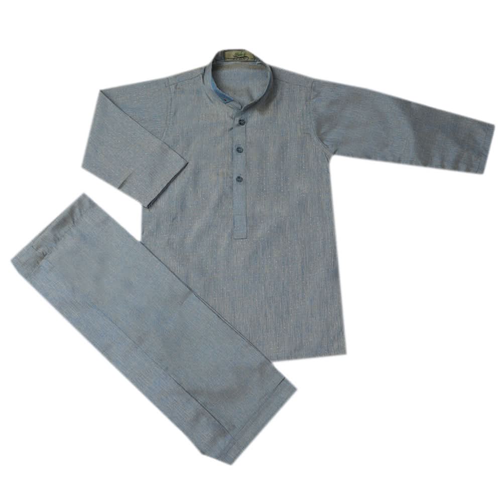 Boys Mashriq Kurta Shalwar - Steel Blue, Kids, Boys Shalwar Kameez, Chase Value, Chase Value